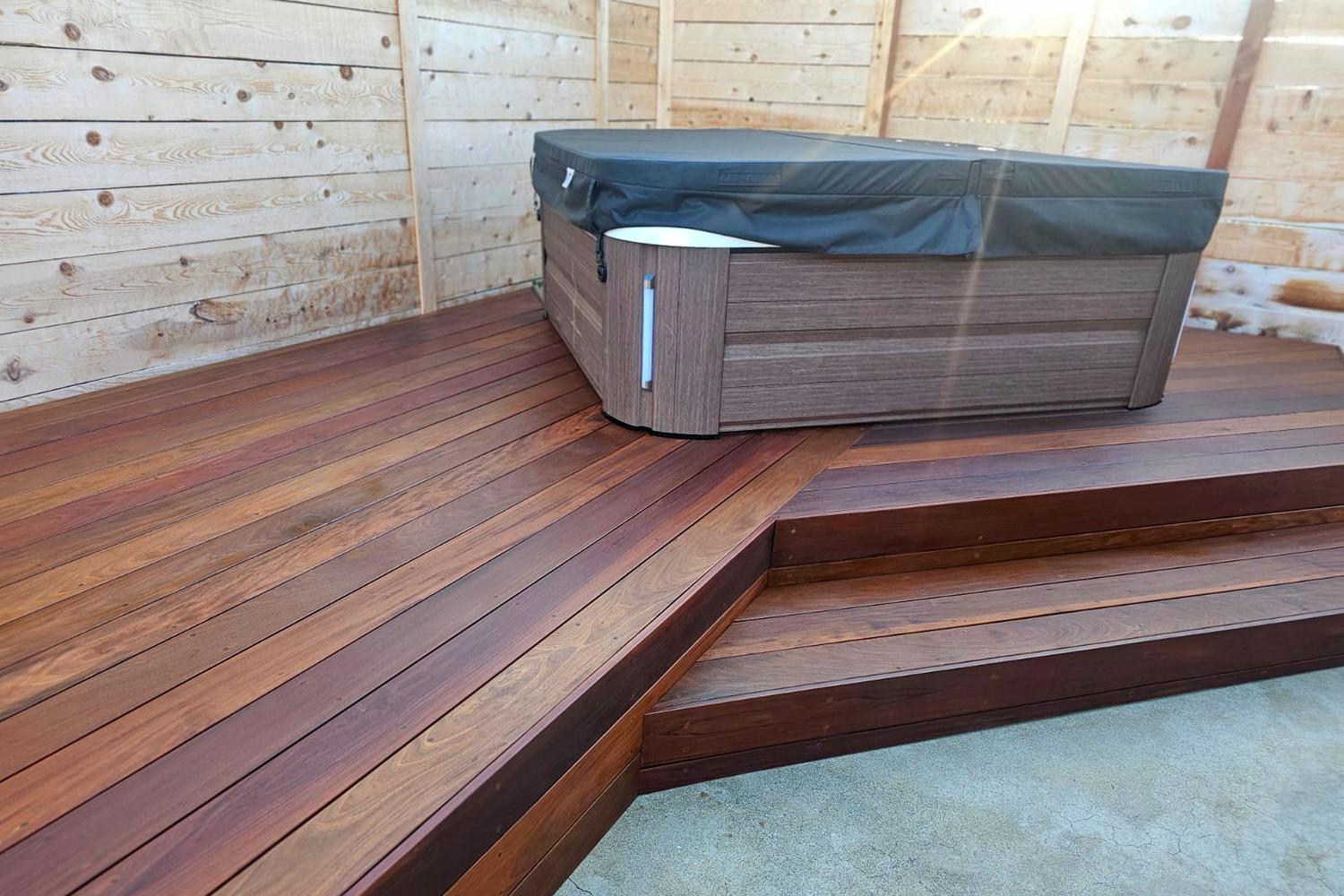 Deck With Hot Tub