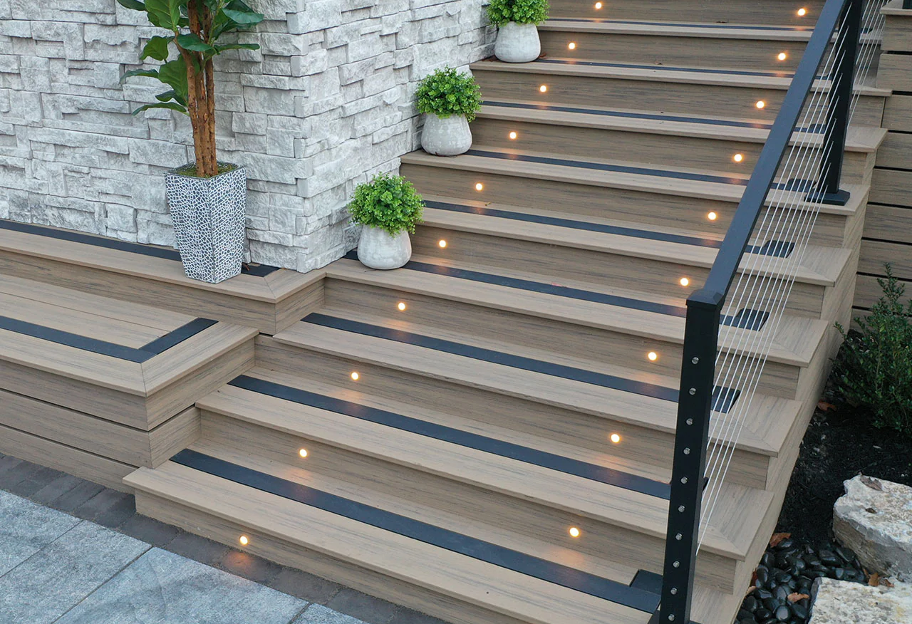 Deck with Stair Lights